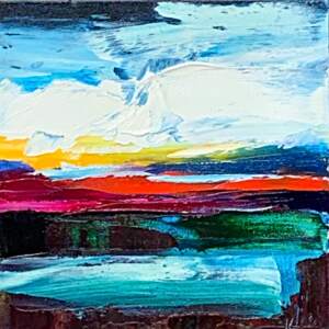 I'll Meet You Here 5, oil landscape painting by Kimberly Kiel | Effusion Art Gallery + Cast Glass Studio, Invermere BC
