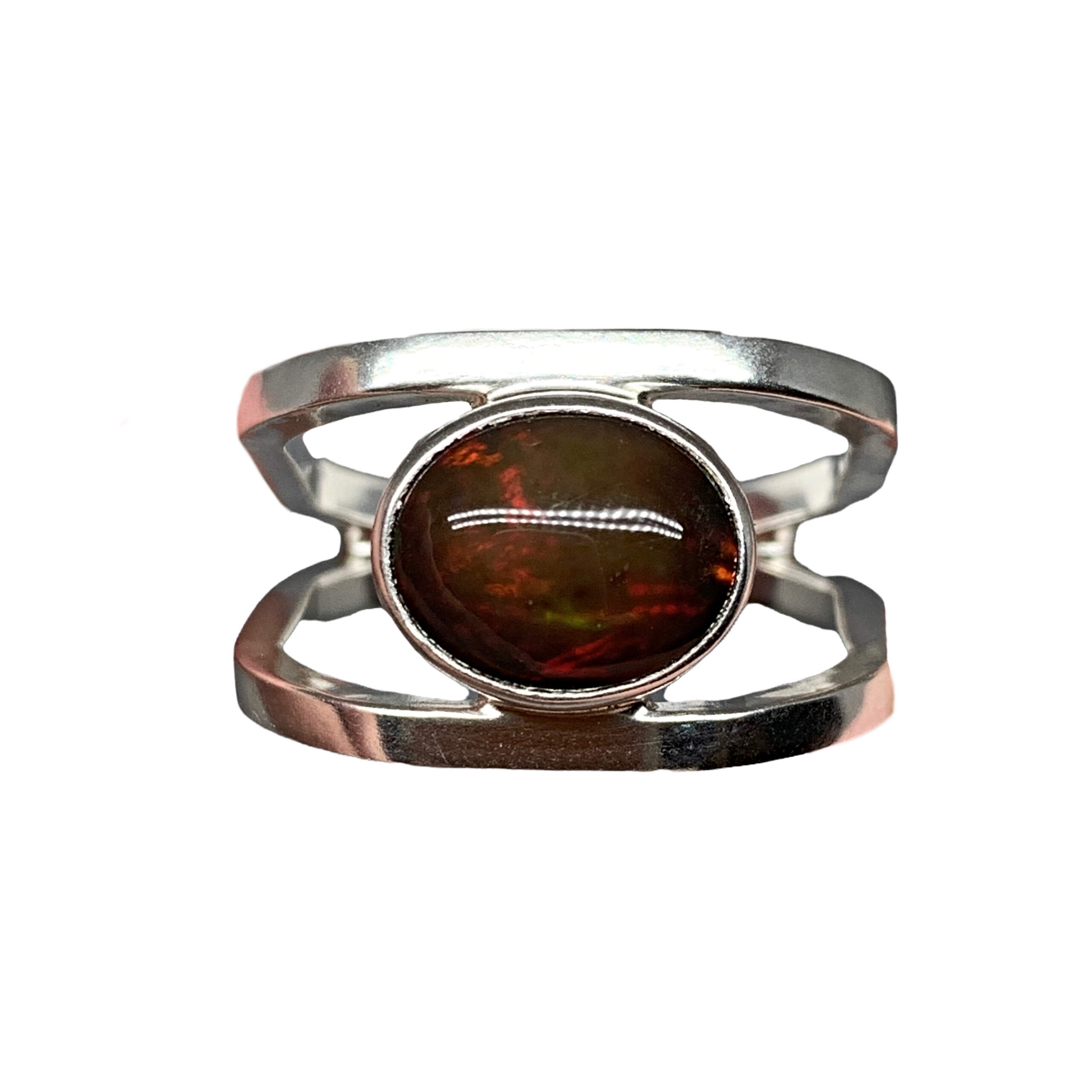 Locally handmade silver + opal ring by A&R Jewellery | Effusion Art Gallery + Cast Glass Studio, Invermere BC