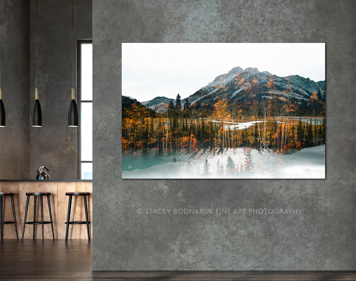 Golden Larches by Stacey Bodnaruk | Effusion Art Gallery + Cast Glass Studio, Invermere BC