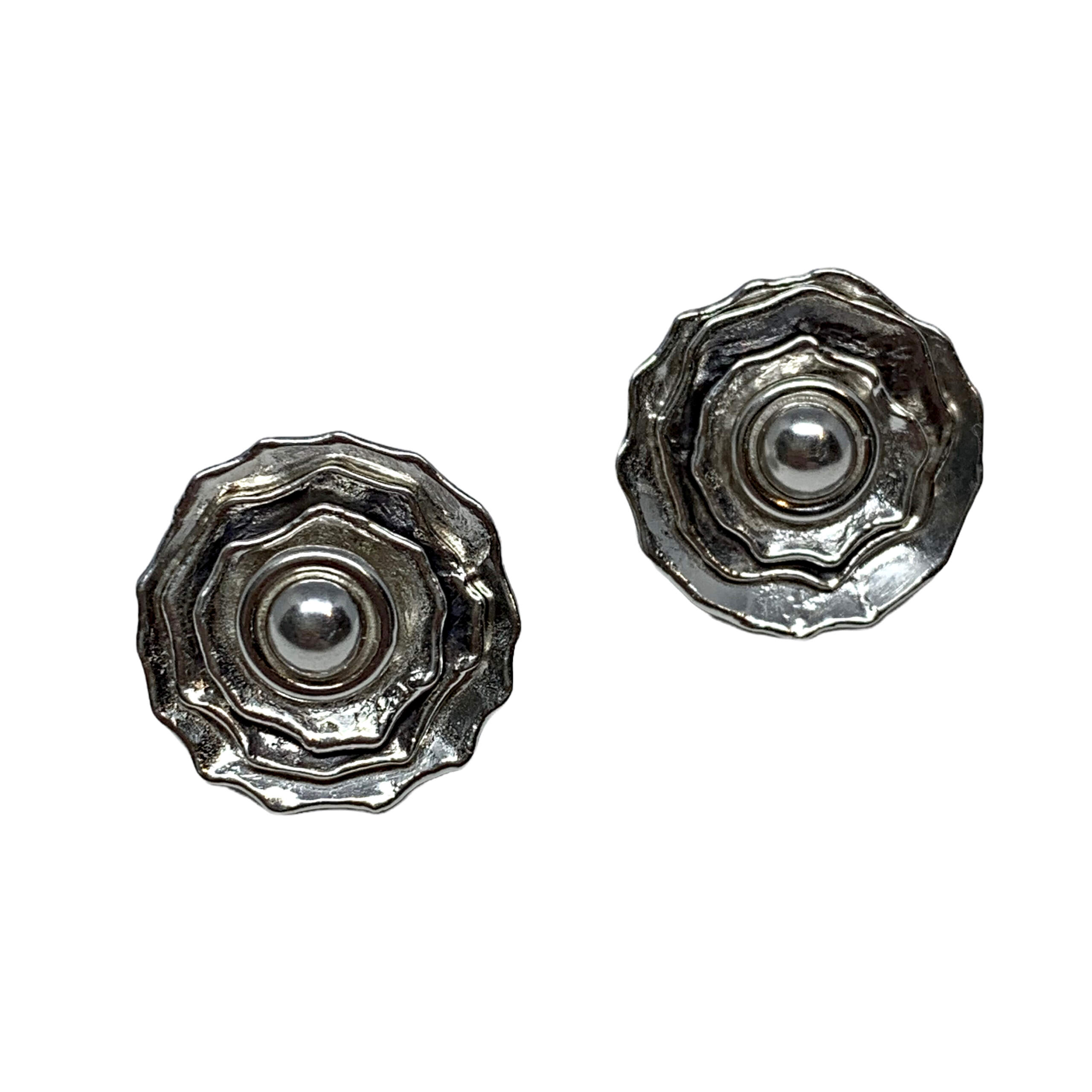 Locally handmade silver ear jacket earrings by A&R Jewellery | Effusion Art Gallery + Cast Glass Studio, Invermere BC