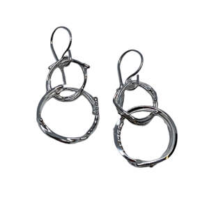 Locally handmade silver earrings by A&R Jewellery | Effusion Art Gallery + Cast Glass Studio, Invermere BC