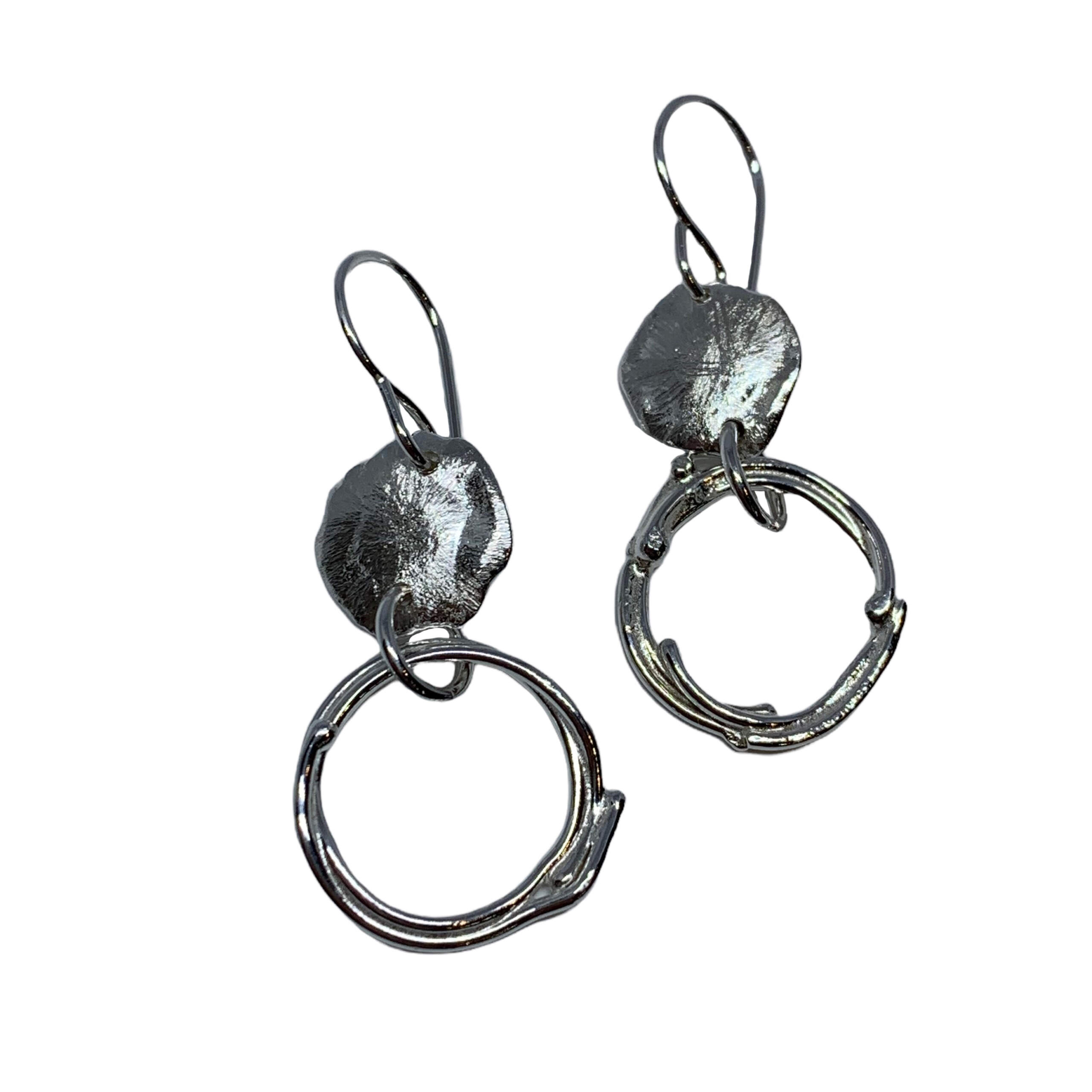 Locally handmade silver earrings by A&R Jewellery | Effusion Art Gallery + Cast Glass Studio, Invermere BC