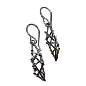 Locally handmade silver earrings by A&R Jewellery | Effusion Art Gallery + Cast Glass Studio, Invermere BC