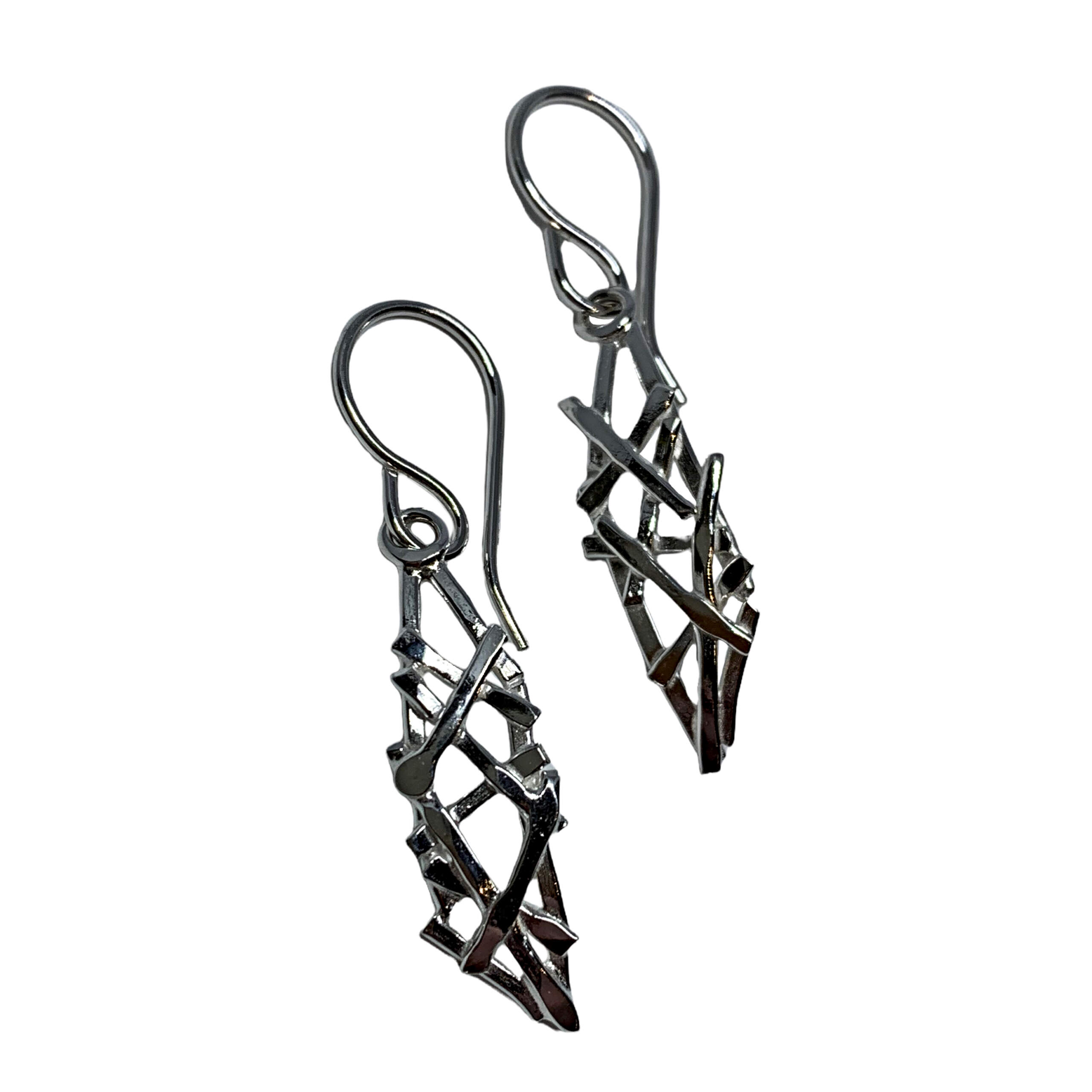 Locally handmade silver earrings by A&R Jewellery | Effusion Art Gallery + Cast Glass Studio, Invermere BC