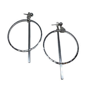 Locally handmade silver ear jacket earrings by A&R Jewellery | Effusion Art Gallery + Cast Glass Studio, Invermere BC