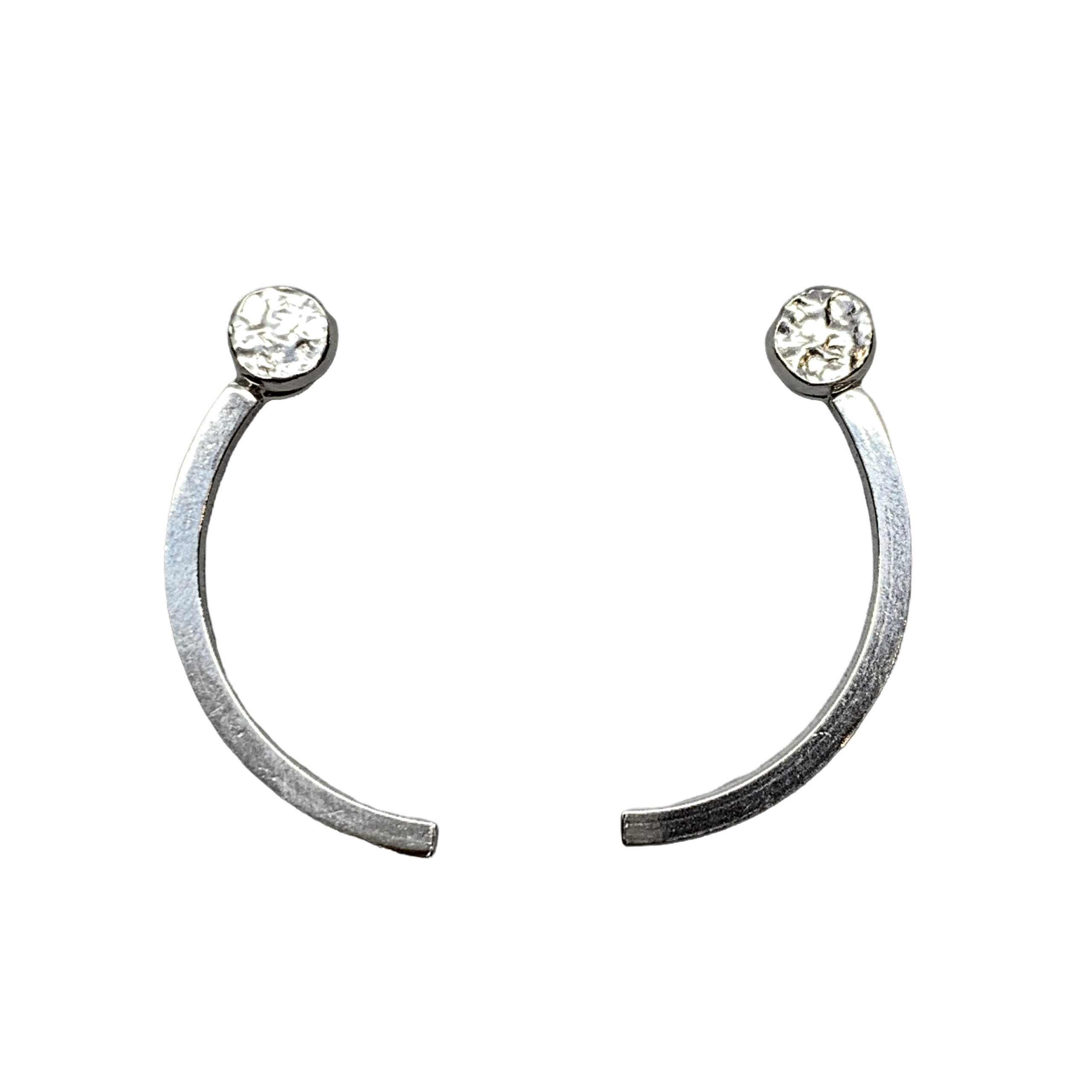 Locally handmade silver earrings by A&R Jewellery | Effusion Art Gallery + Cast Glass Studio, Invermere BC