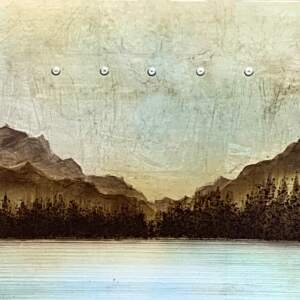 15-10, mixed media landscape painting by David Graff | Effusion Art Gallery + Cast Glass Studio, Invermere BC