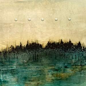 15-5, mixed media landscape painting by David Graff | Effusion Art Gallery + Cast Glass Studio, Invermere BC