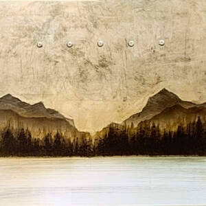 15-9, mixed media landscape painting by David Graff | Effusion Art Gallery + Cast Glass Studio, Invermere BC