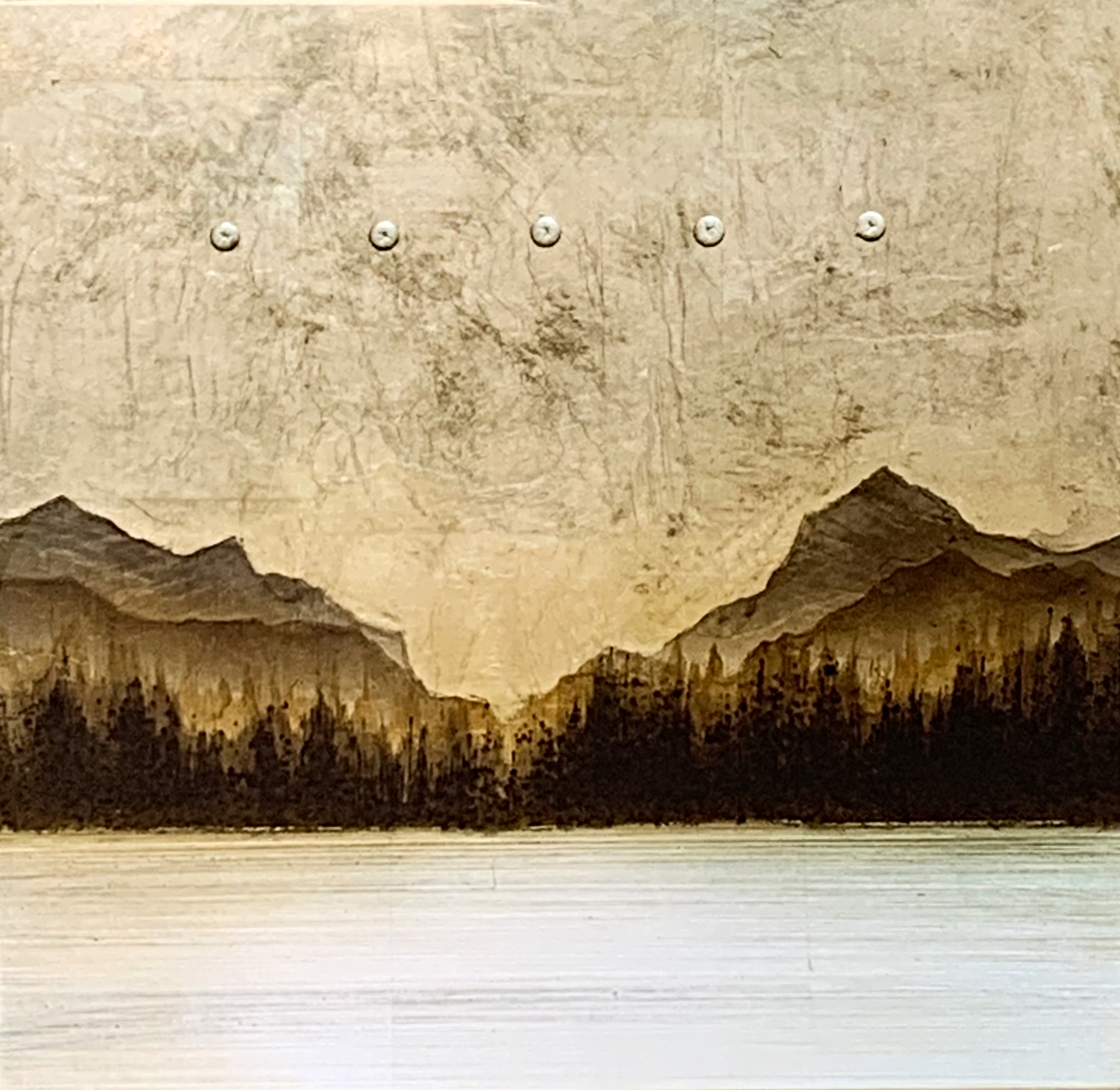 15-9, mixed media landscape painting by David Graff | Effusion Art Gallery + Cast Glass Studio, Invermere BC