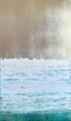 Buoyant, mixed media water painting by David Graff | Effusion Art Gallery + Cast Glass Studio, Invermere BC