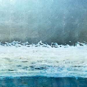 Flow, mixed media water painting by David Graff | Effusion Art Gallery + Cast Glass Studio, Invermere BC
