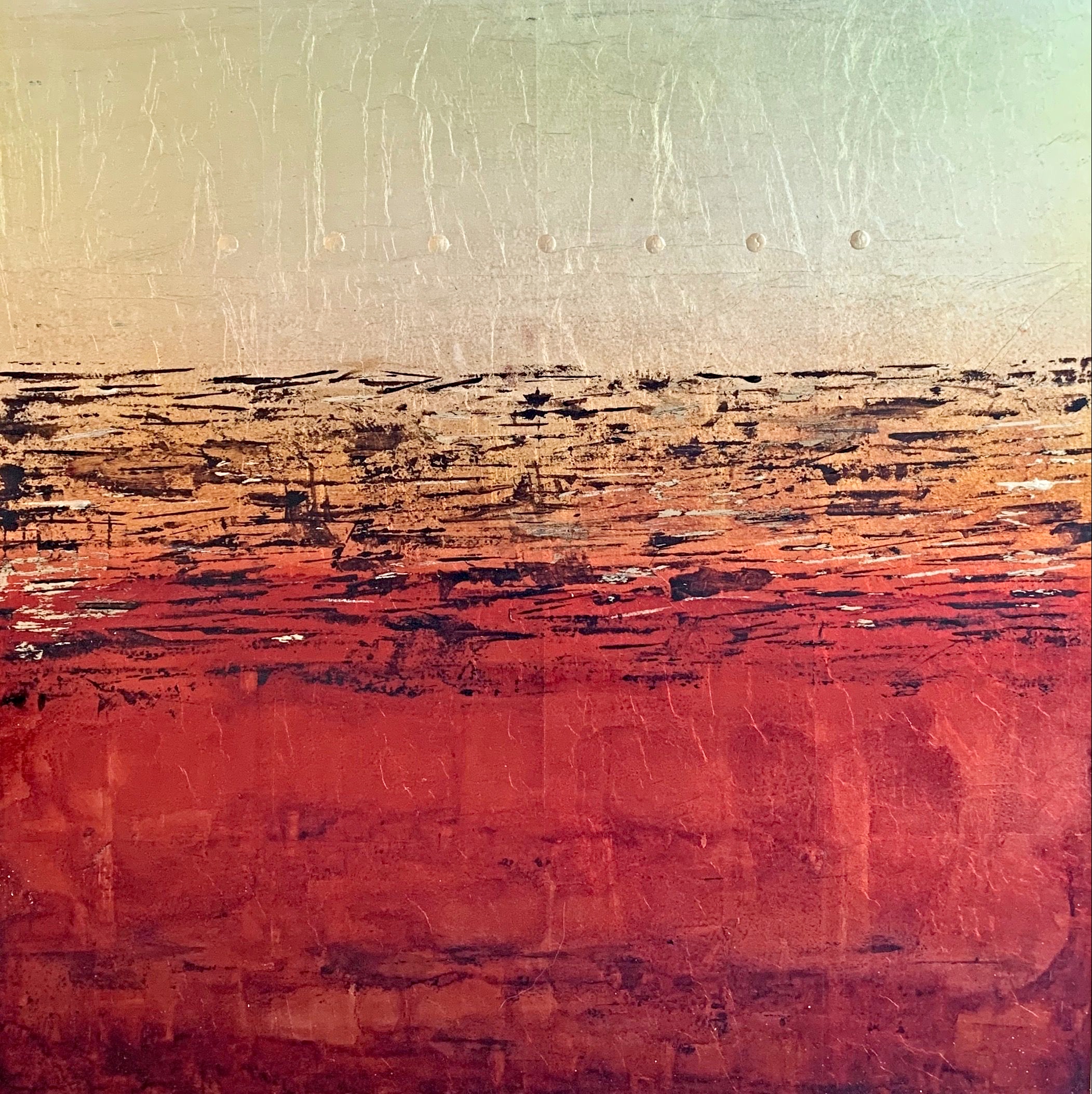 Moving Day, mixed media abstract painting by David Graff | Effusion Art Gallery + Cast Glass Studio, Invermere BC