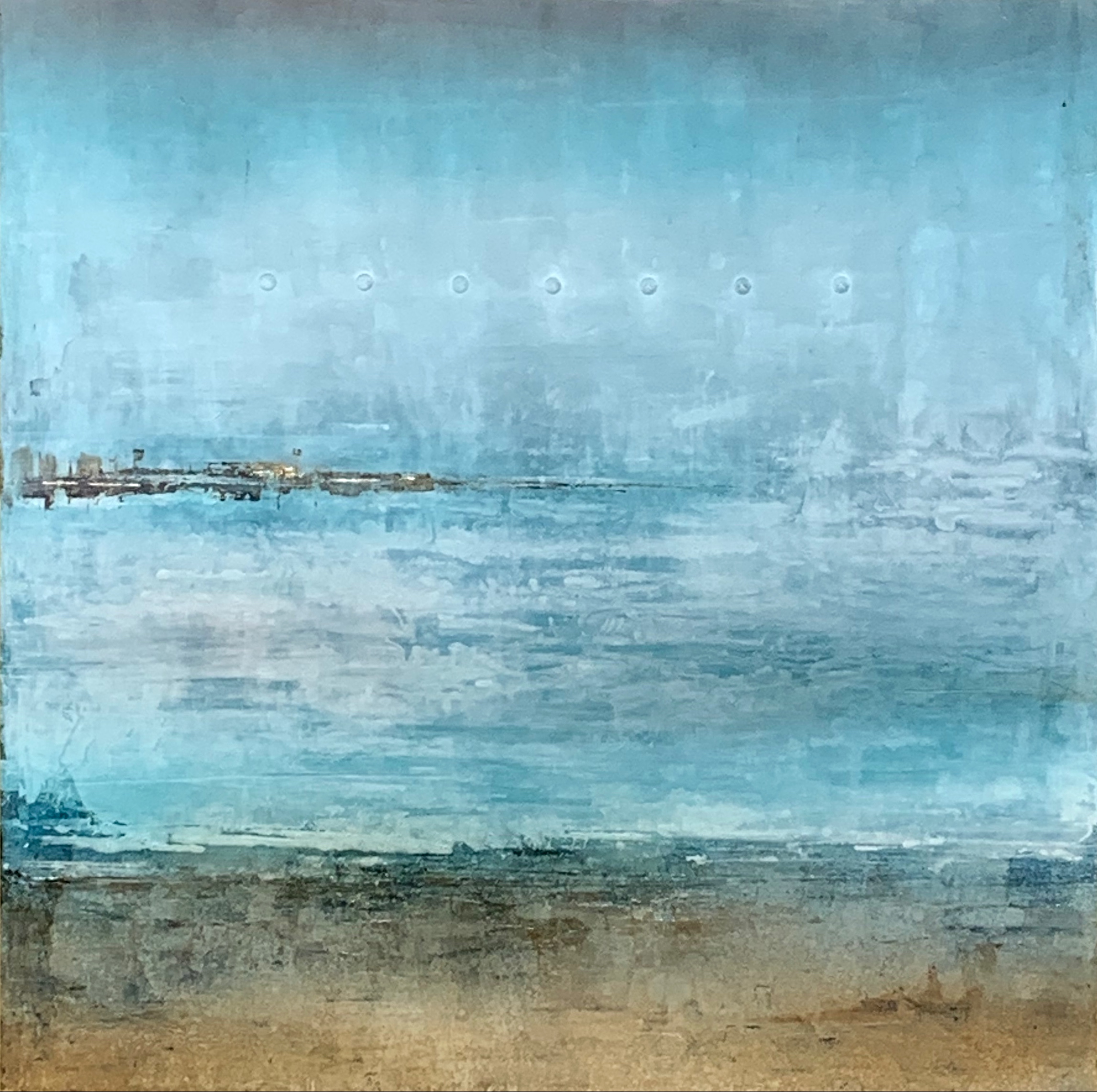 Stumbled upon, mixed media abstract painting by David Graff | Effusion Art Gallery + Cast Glass Studio, Invermere BC