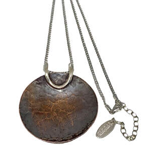 Handmade sterling silver + bronze necklace by Karyn Chopik | Effusion Art Gallery + Cast Glass Studio, Invermere BC