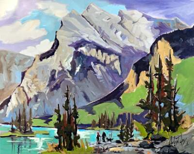 De bon coeur, landscape painting by Robert Roy | Effusion Art Gallery + Cast Glass Studio, Invermere BC