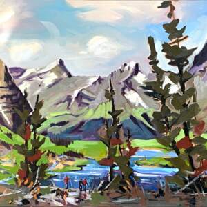Et la beauté, landscape painting by Robert Roy | Effusion Art Gallery + Cast Glass Studio, Invermere BC