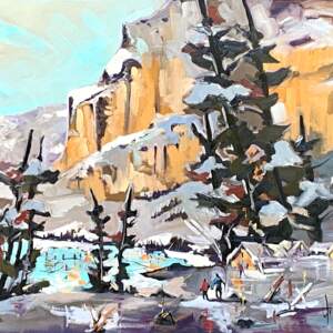 Ne tardez pas pour vivre, landscape painting by Robert Roy | Effusion Art Gallery + Cast Glass Studio, Invermere BC