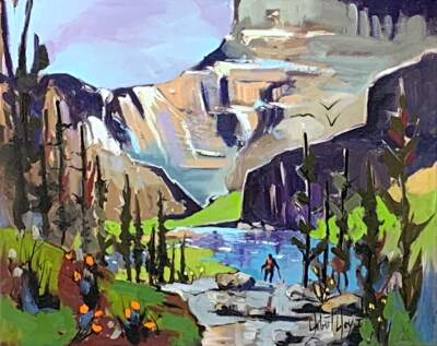 Prédiction, landscape painting by Robert Roy | Effusion Art Gallery + Cast Glass Studio, Invermere BC