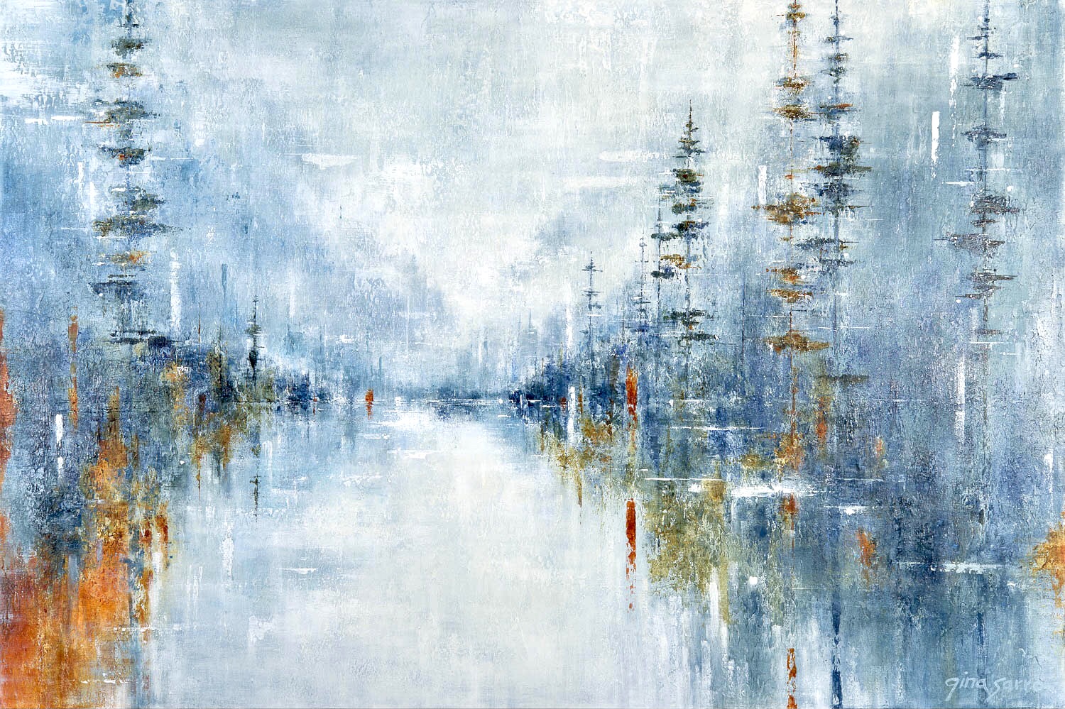 A Place of Our Own, acrylic landscape painting by Gina Sarro | Effusion Art Gallery + Cast Glass Studio, Invermere BC
