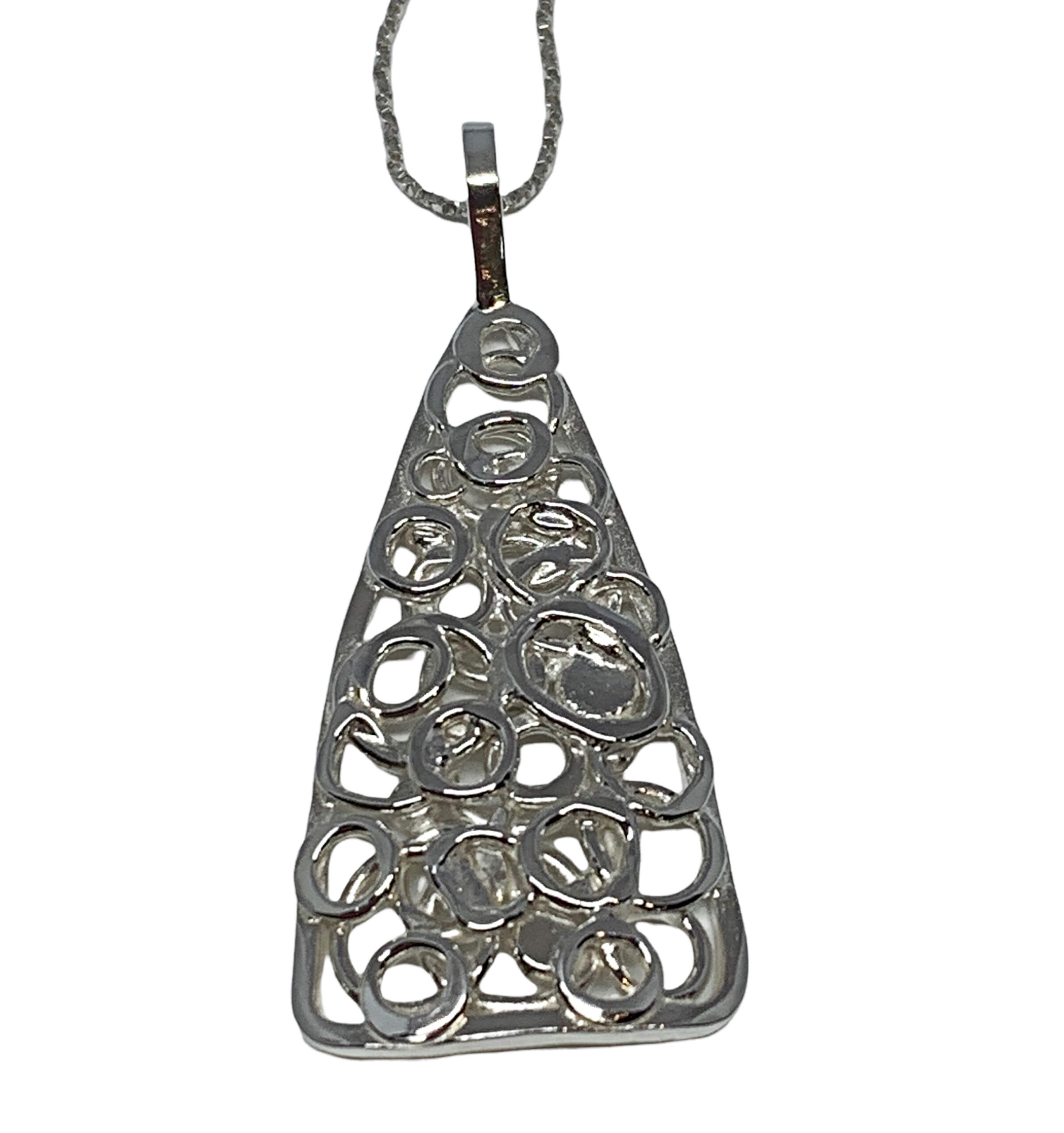 Locally handmade silver necklace by A&R Jewellery | Effusion Art Gallery + Cast Glass Studio, Invermere BC