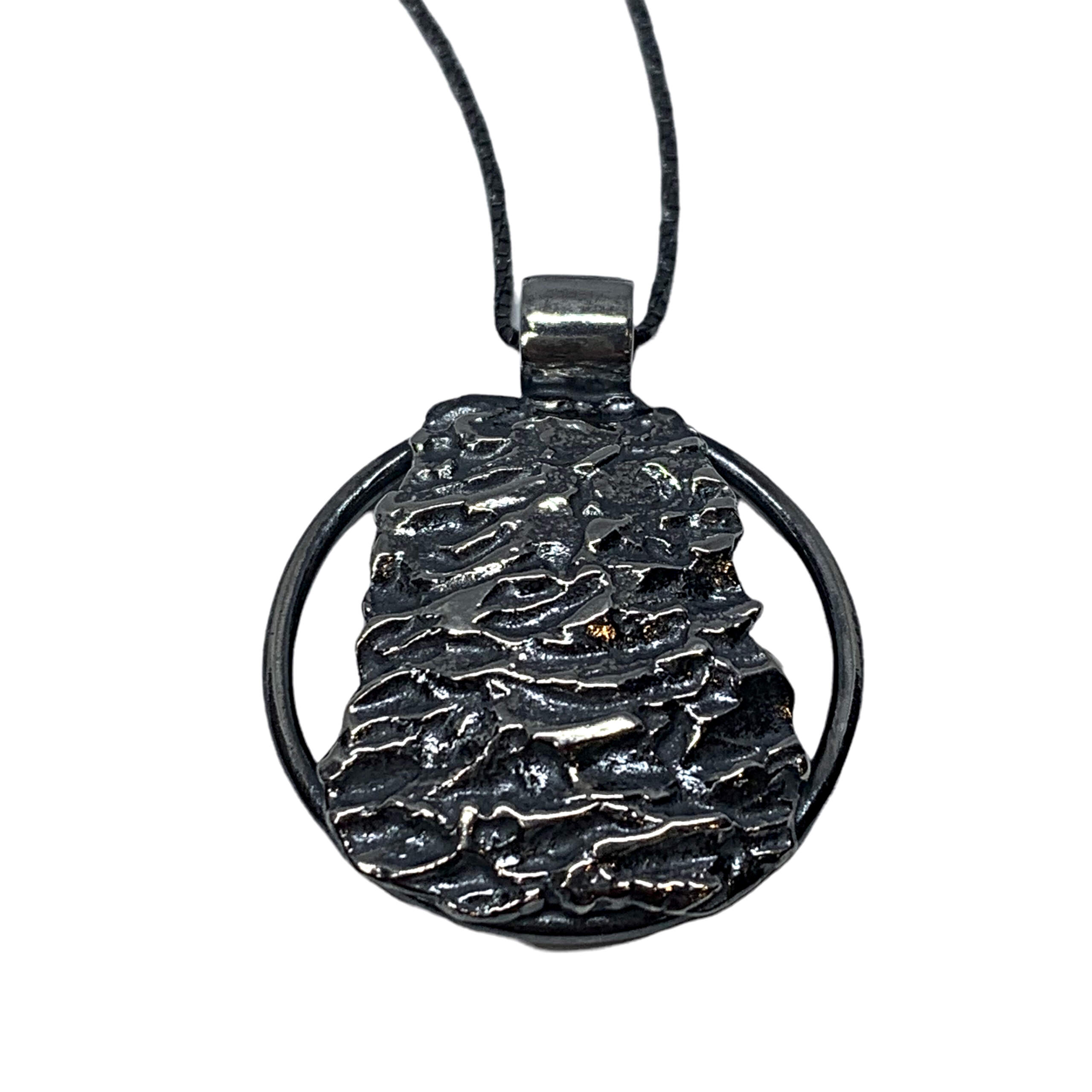 Locally handmade silver necklace by A&R Jewellery | Effusion Art Gallery + Cast Glass Studio, Invermere BC