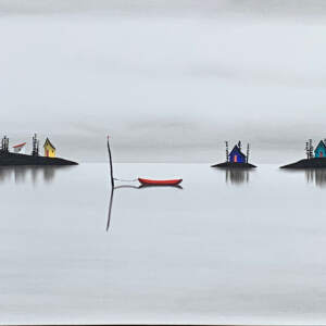 For Your Love, mixed media landscape painting by Natasha Miller | Effusion Art Gallery + Cast Glass Studio, Invermere BC