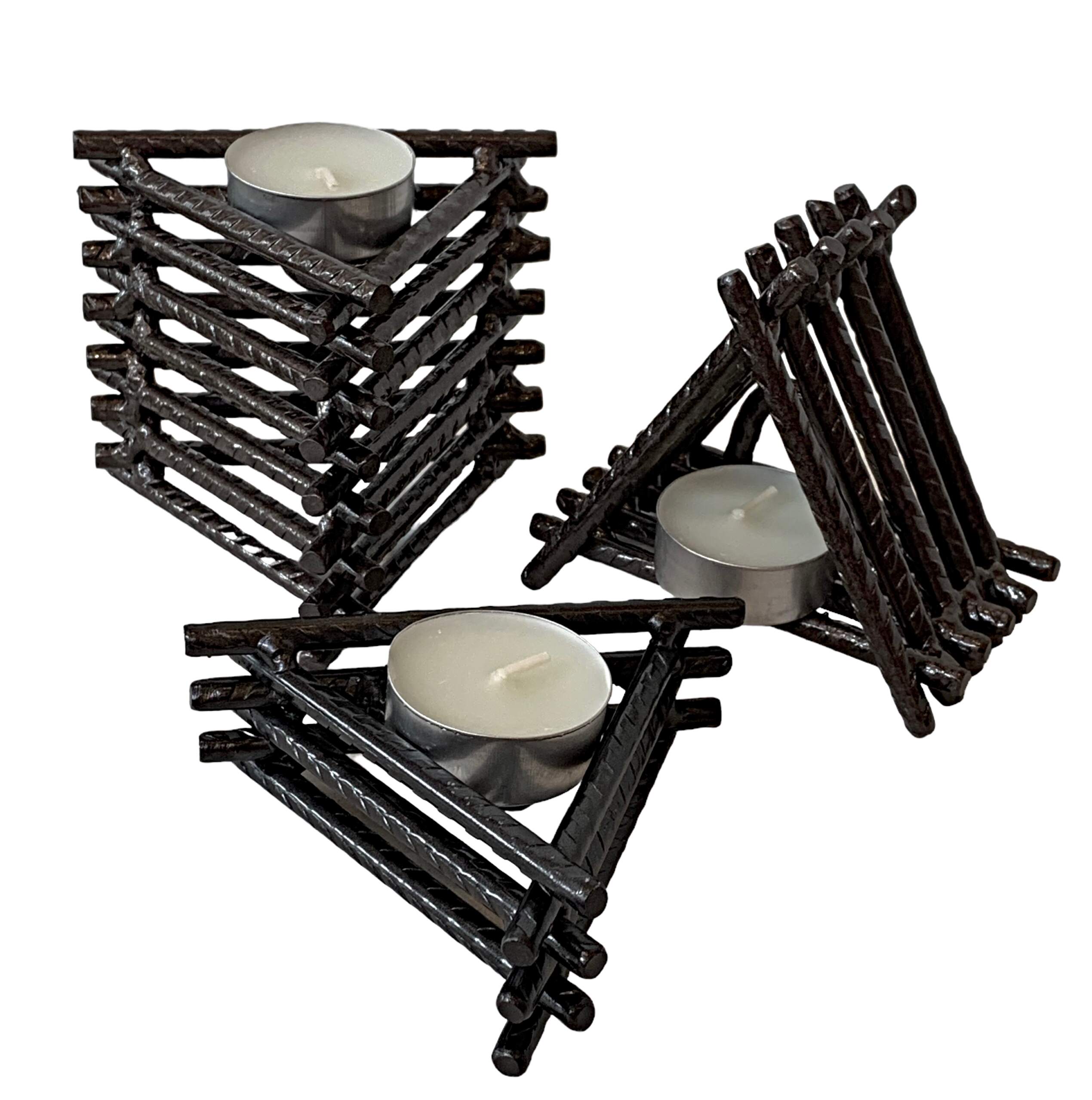 Mountain Tea Lights by Wendy Stone | Effusion Art Gallery + Cast Glass Studio, Invermere BC