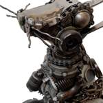 Sheer Joy, salvaged metal bunny sculpture by Wendy Stone | Effusion Art Gallery + Cast Glass Studio, Invermere BC