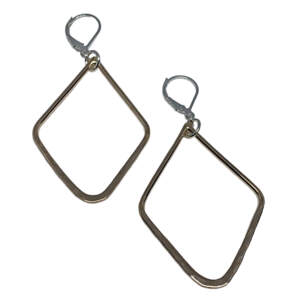 Handmade bronze + sterling silver earrings by Karyn Chopik | Effusion Art Gallery + Cast Glass Studio, Invermere BC