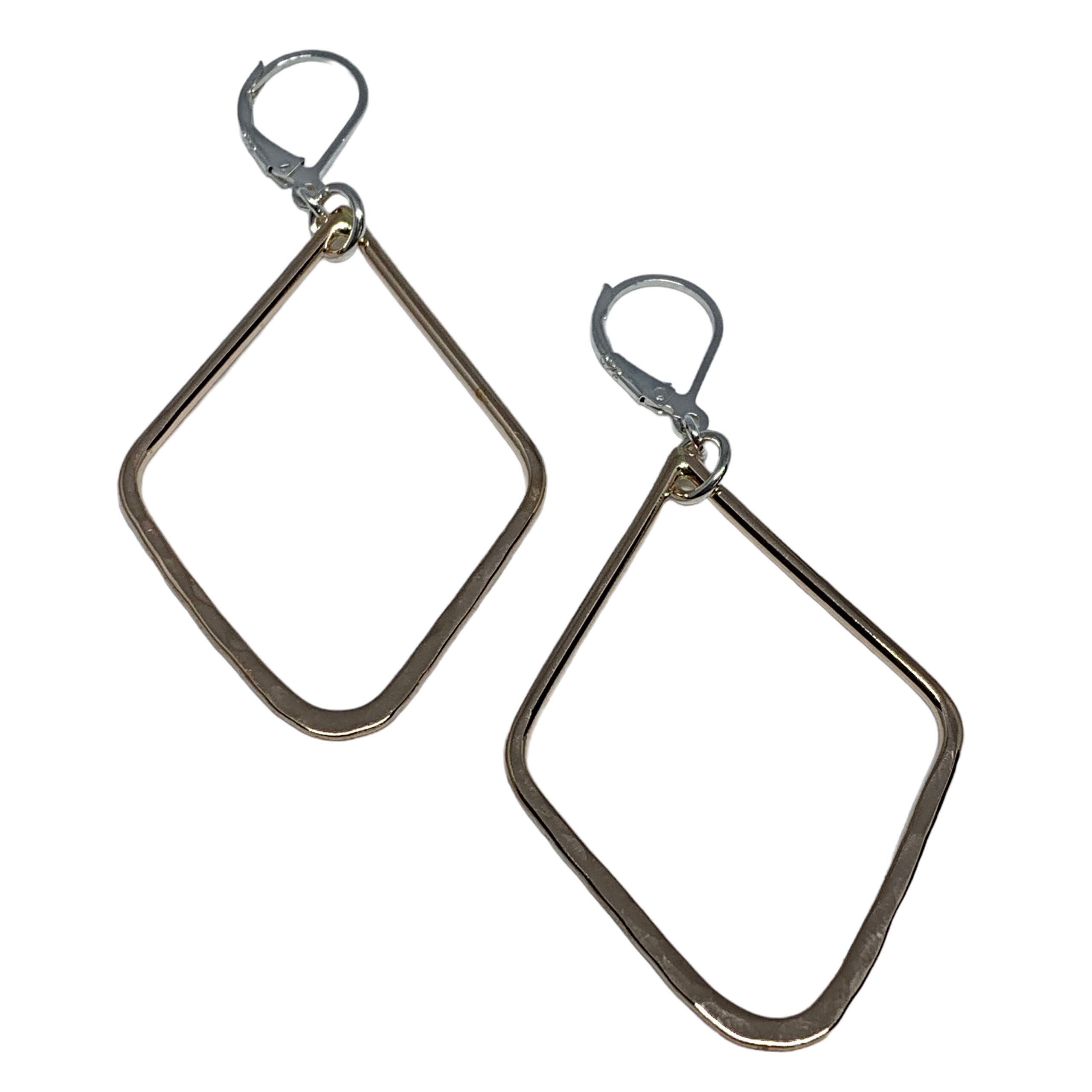 Handmade bronze + sterling silver earrings by Karyn Chopik | Effusion Art Gallery + Cast Glass Studio, Invermere BC