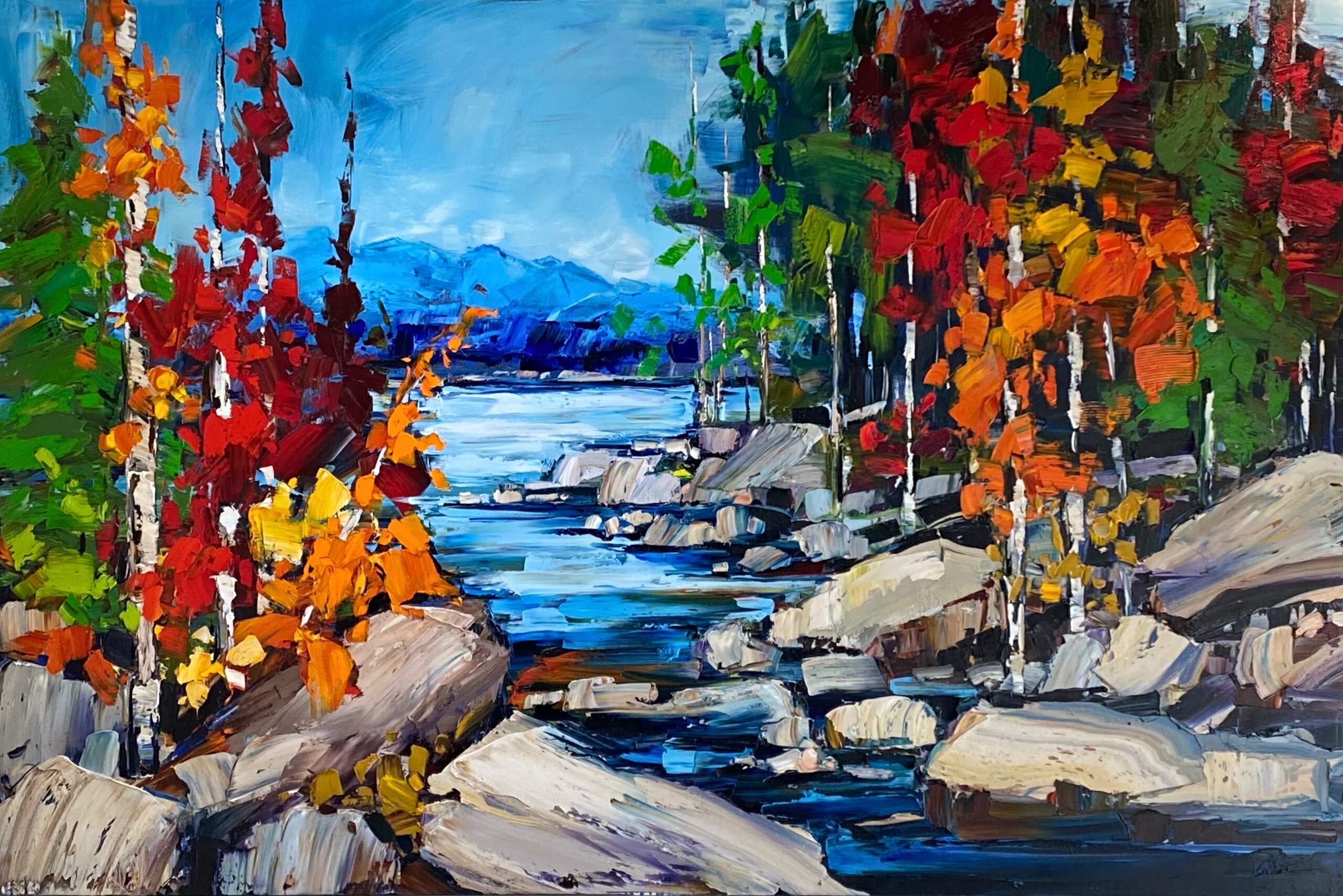 What You Make of It, oil landscape painting by Kimberly Kiel | Effusion Art Gallery + Cast Glass Studio, Invermere BC