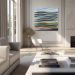Terre de chez nous, 3-D mixed media abstract painting by Melanie Giguere at Effusion Art Gallery in Invermere, BC.
