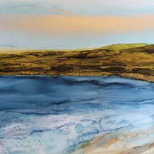 Before My Eyes, Alcohol Ink on Canvas by Paulina Tokarski | Effusion Art Gallery + Cast Glass Studio, Invermere BC