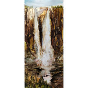 Wishing Well, original alcohol ink landscape painting by Paulina Tokarski | Effusion Art Gallery + Cast Glass Studio, Invermere BC