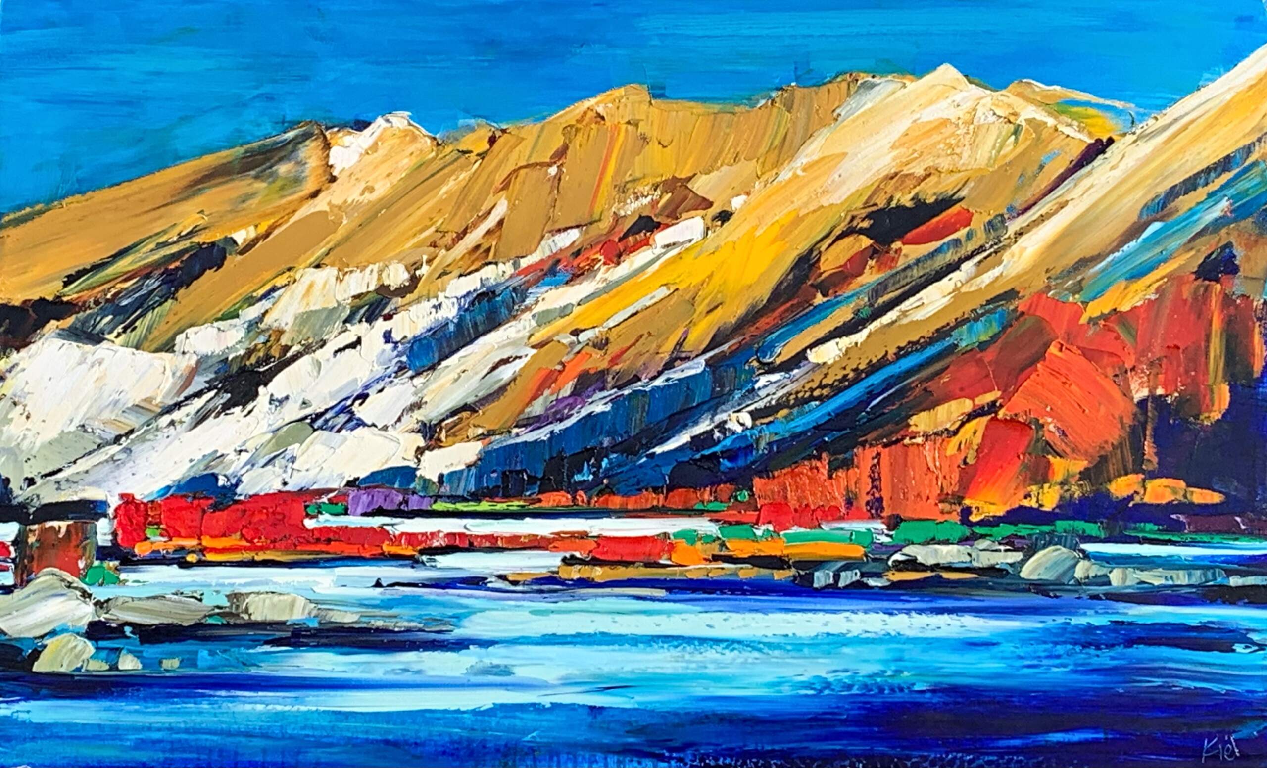 What You Make It 2, landscape painting by Kimberly Kiel | Effusion Art Gallery + Cast Glass Studio, Invermere BC