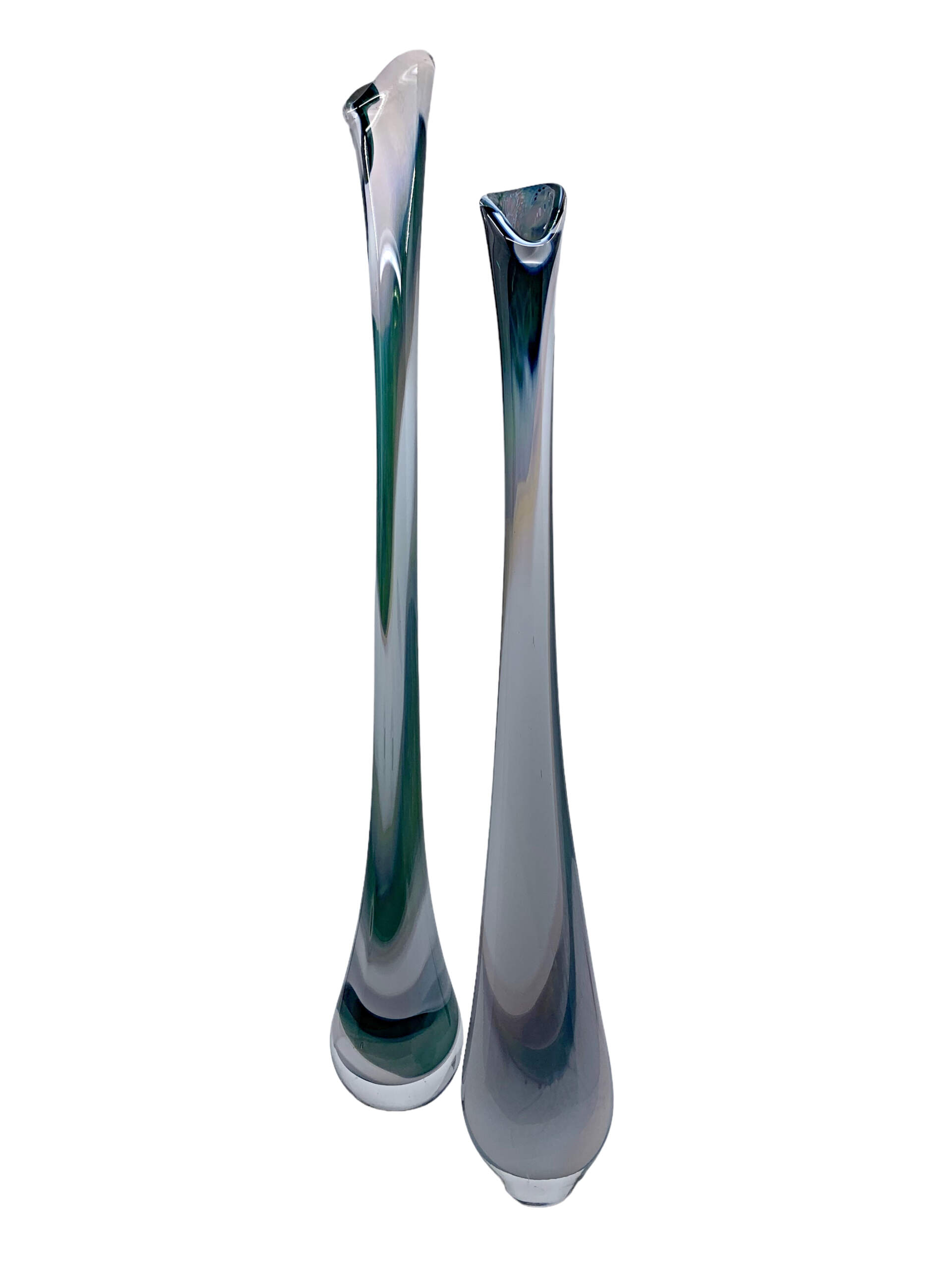 Nepenthes Vases, blown glass vases by Hayden MacRae | Effusion Art Gallery + Cast Glass Studio, Invermere BC