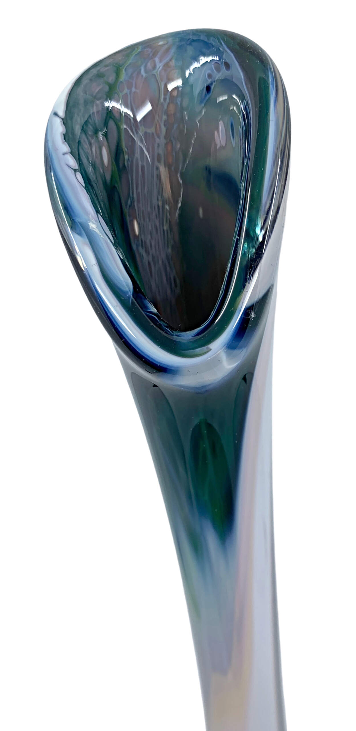 Nepenthes Vase Medium 1, blown glass vase by Hayden MacRae | Effusion Art Gallery + Cast Glass Studio, Invermere BC