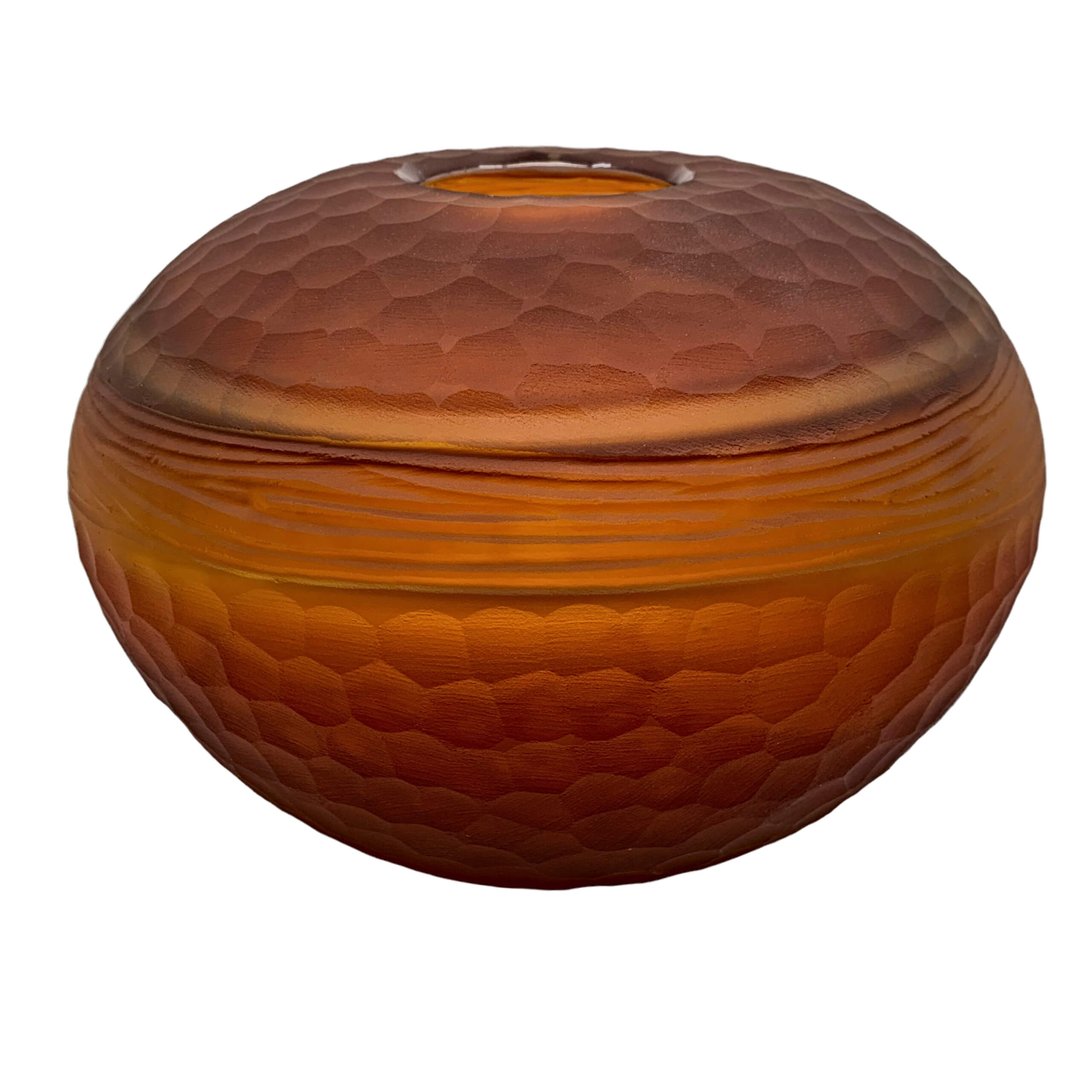 Tears of a Sunset, blown glass bowl by Hayden MacRae | Effusion Art Gallery + Cast Glass Studio, Invermere BC