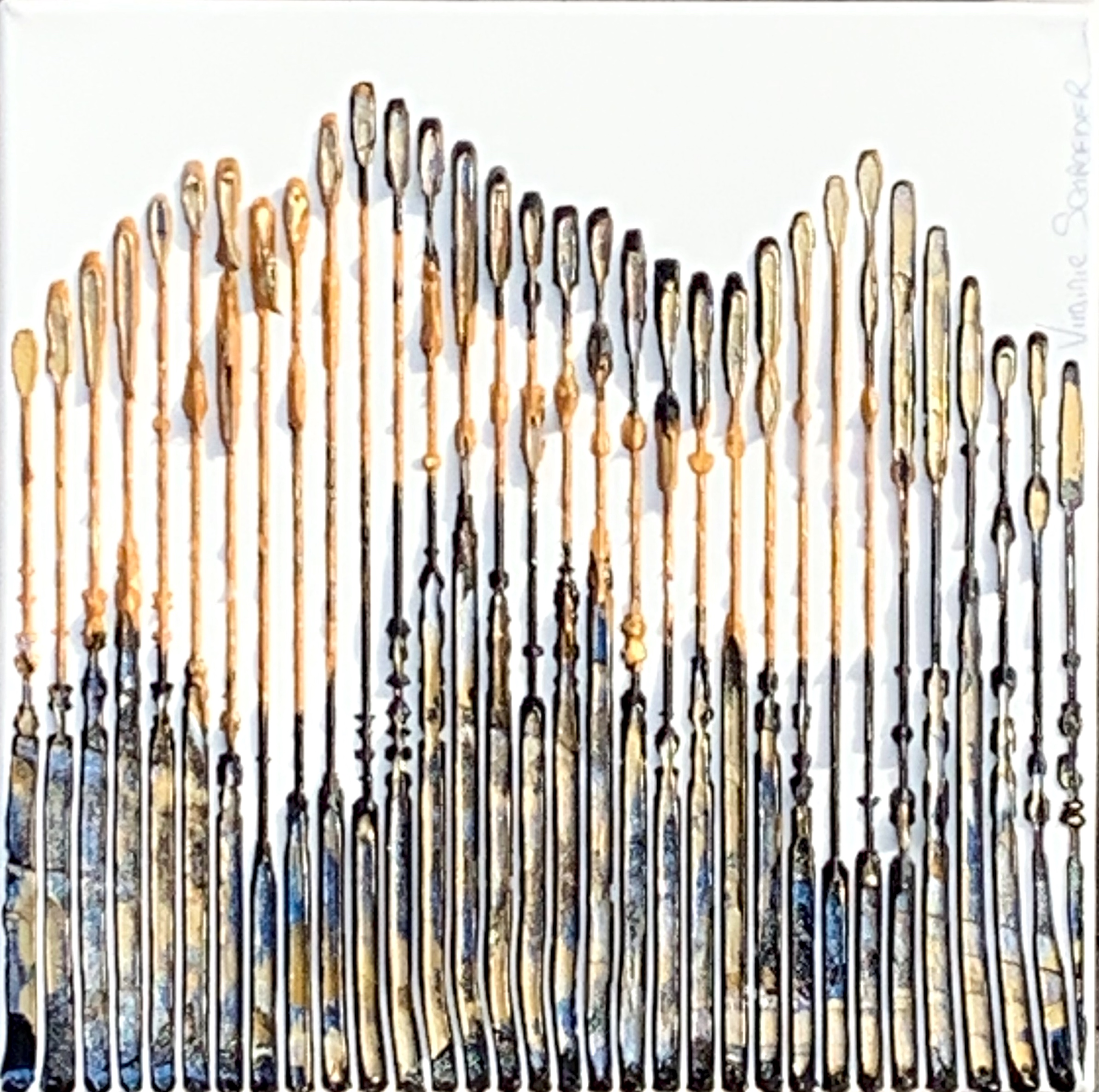 The Mountain of My Dream (Banff), 3-D landscape painting of Castle Mountain by Virginie Schroeder | Effusion Art Gallery + Cast Glass Studio, Invermere BC