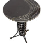 Side Table 1, reclaimed metal by Wendy Stone | Effusion Art Gallery + Cast Glass Studio, Invermere BC