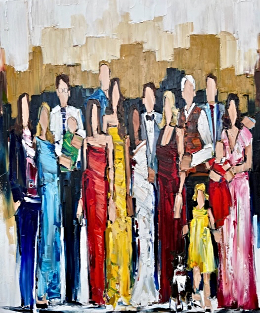 The Time of Our Lives, oil figurative painting of a family by Kimberly Kiel | Effusion Art Gallery + Cast Glass Studio, Invermere BC