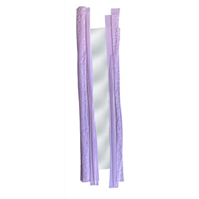 Reflections 12, lilac cast glass mirror by Heather Cuell | Effusion Art Gallery, Invermere BC