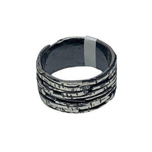 Handmade silver ring by A&R Jewellery | Effusion Art Gallery + Cast Glass Studio, Invermere BC