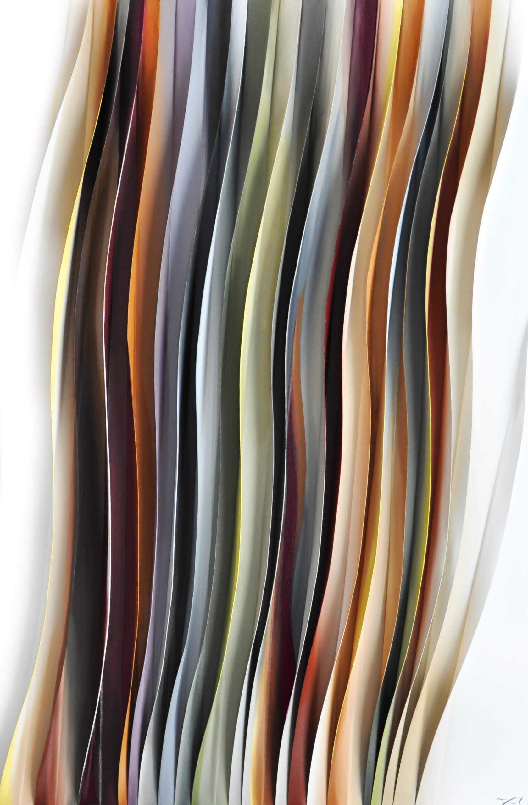 Se laisser envelopper, 3-D mixed media painting by Melanie Giguere | Effusion Art Gallery + Cast Glass Studio, Invermere BC