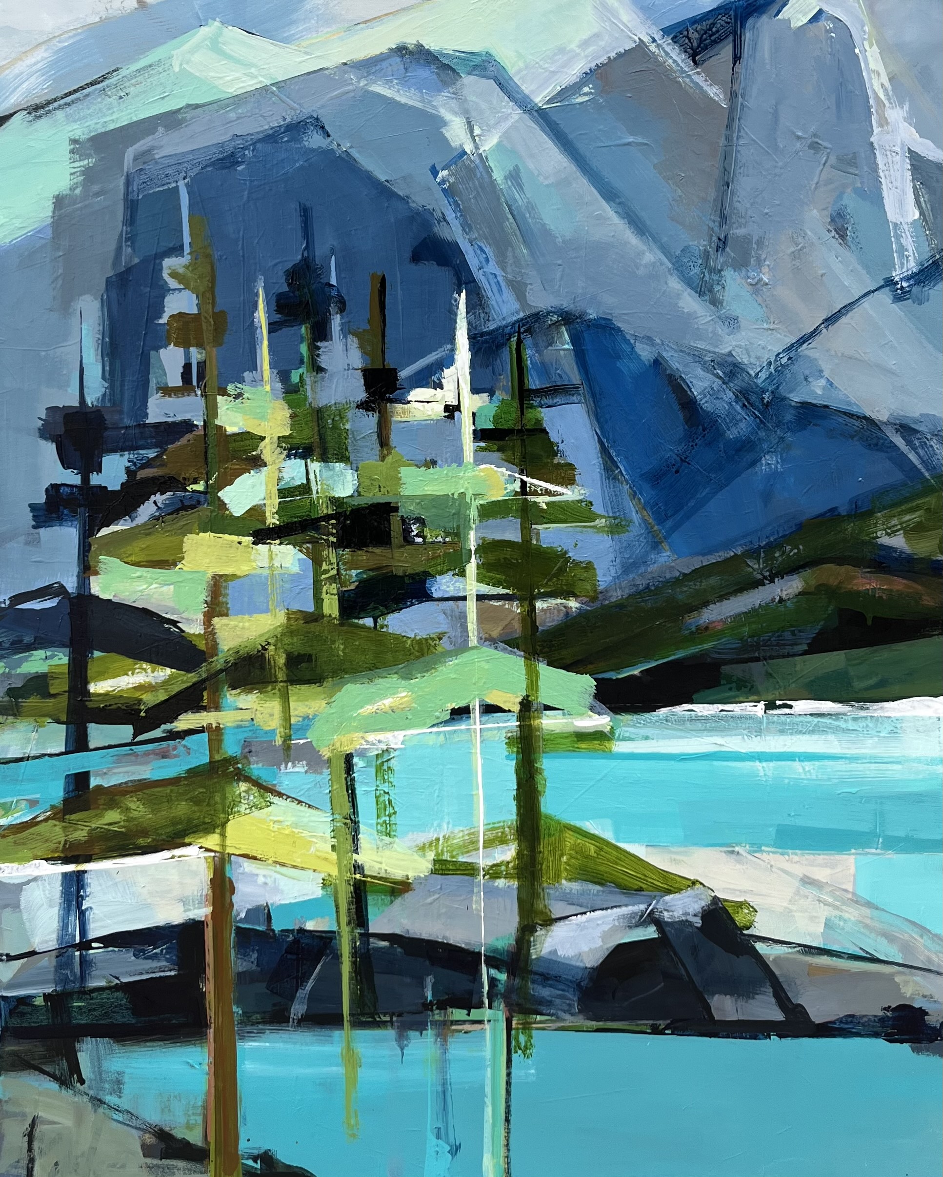 Beautiful Gifts, acrylic landscape painting by Katie Leahul | Effusion Art Gallery + Cast Glass Studio, Invermere BC