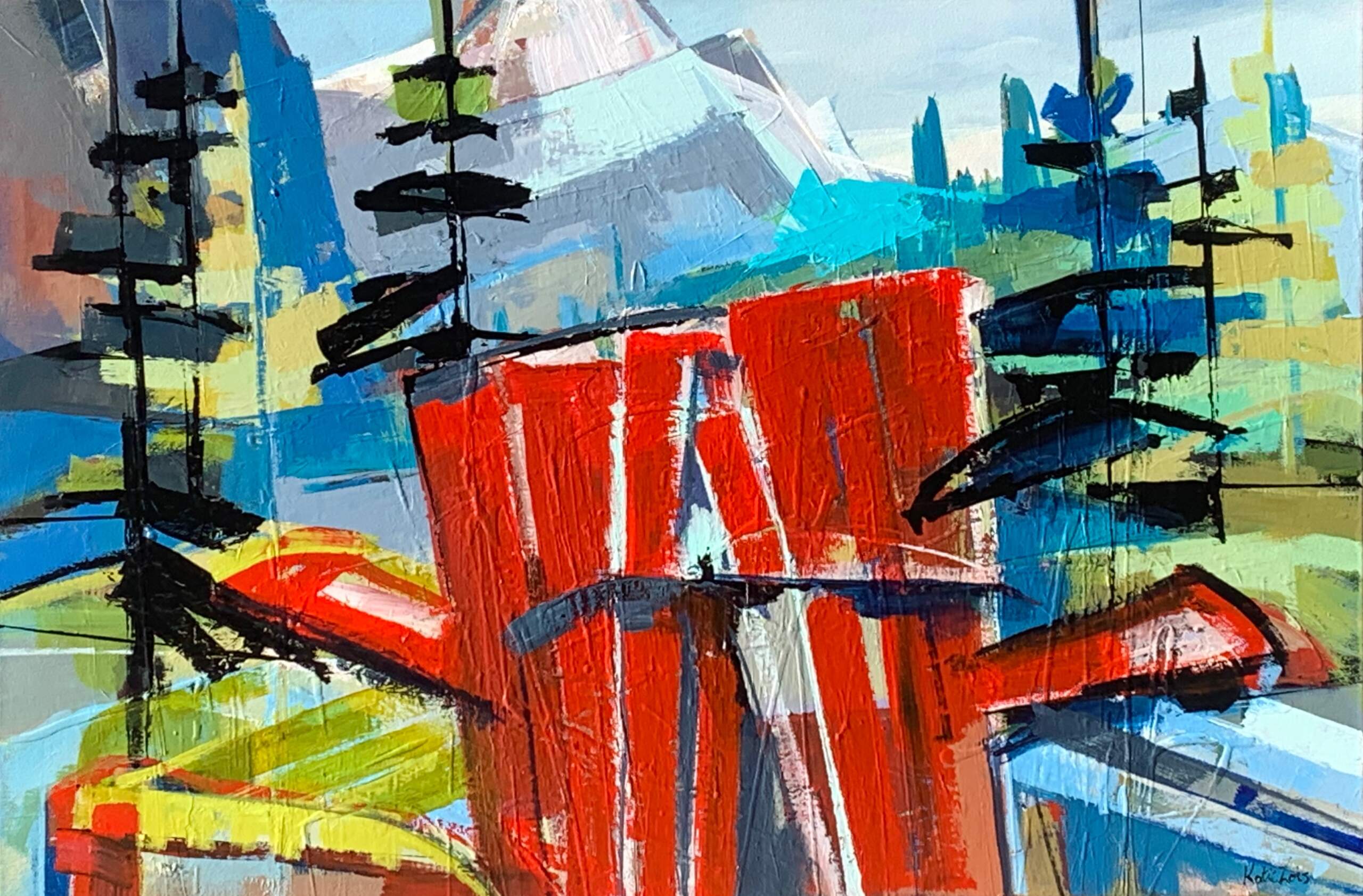 So Loved, original acrylic landscape painting by Katie Lois | Effusion Art Gallery + Cast Glass Studio, Invermere BC