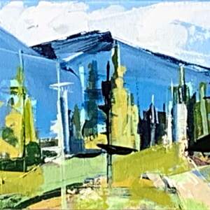 Take Me With You, acrylic landscape painting by Katie Lois Leahul | Effusion Art Gallery + Cast Glass Studio, Invermere BC