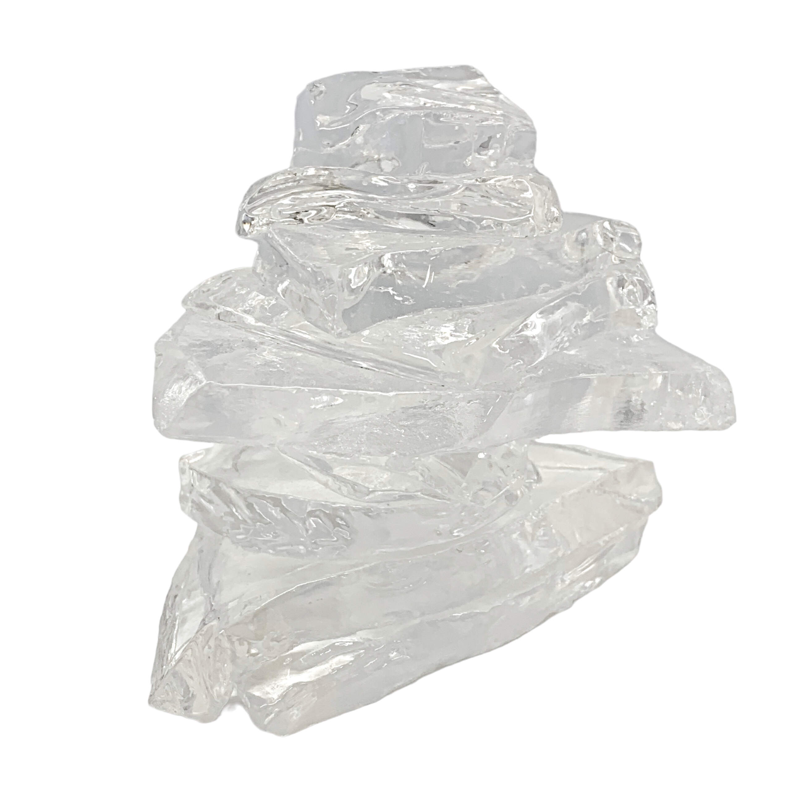 One of a kind cast glass Rocky Mountain Cairn sculpture by Heather Cuell | Effusion Art Gallery + Cast Glass Studio, Invermere BC