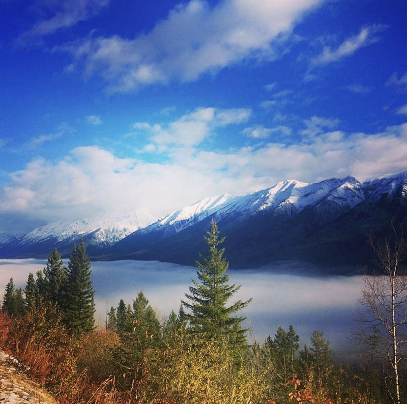 Photo of the Kootenay Valley Viewpoint in Kootenay National Park in autumn by Erin Luyendyk | Effusion Art Gallery, Invermere BC